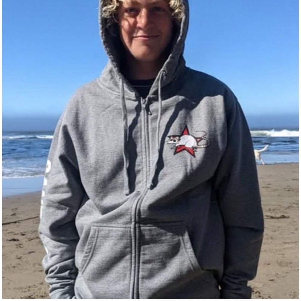 CALIFORNIA SURF RATS ZIP-UP HOODIE Grey Men's M